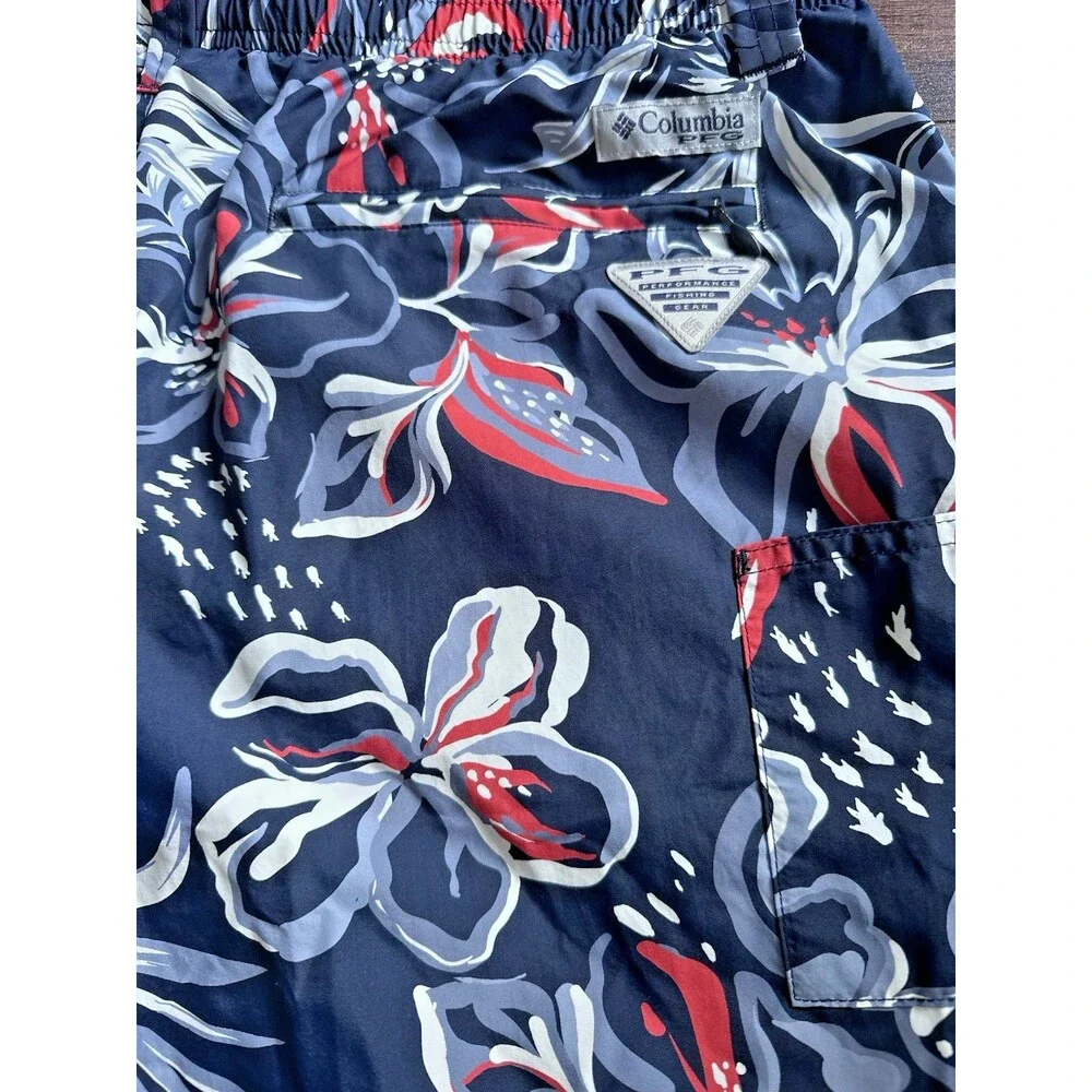 Columbia Men's Super Backcast Water Shorts Bluestone Navy Multi Size L